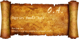 Ogrin Amábel névjegykártya